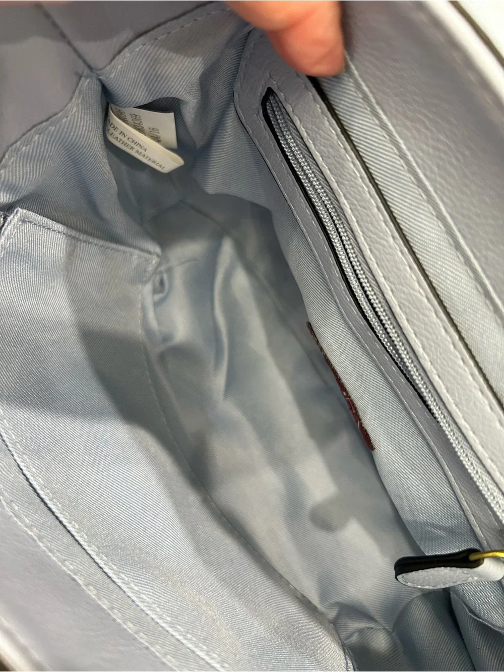 Merona Light Gray/ Blue Structured Top-Handle Crossbody Bag